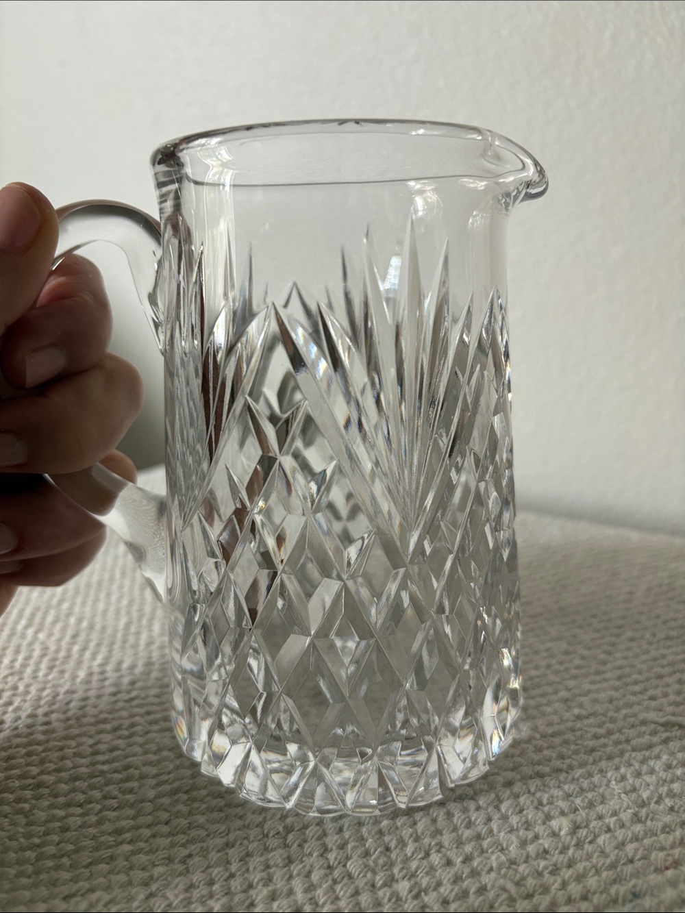 VTG Crystal Creamer Sperrin 1-Pint Jug Tyrone from Ireland - 5.5"